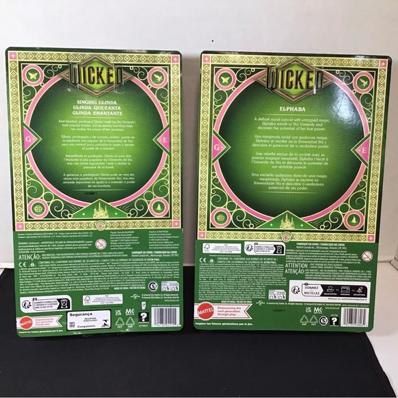 Mattel Wicked Movie Singing Glinda and Elphaba Fashion Dolls Rare URL MISPRINT - Picture 4 of 6